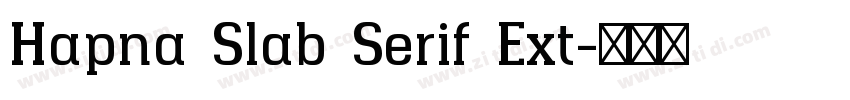 Hapna Slab Serif Ext字体转换